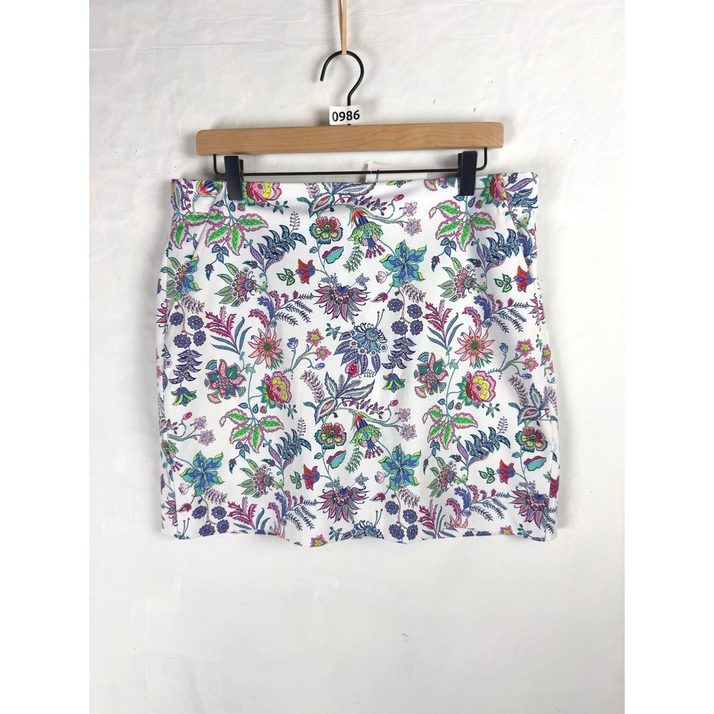 2/$30 Polo Ralph Lauren White Floral Paisley Golf Mini Skort Size 10